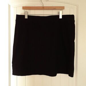 Eileen Fisher Washable Stretch Crepe Mini Skirt in Black Size 1X